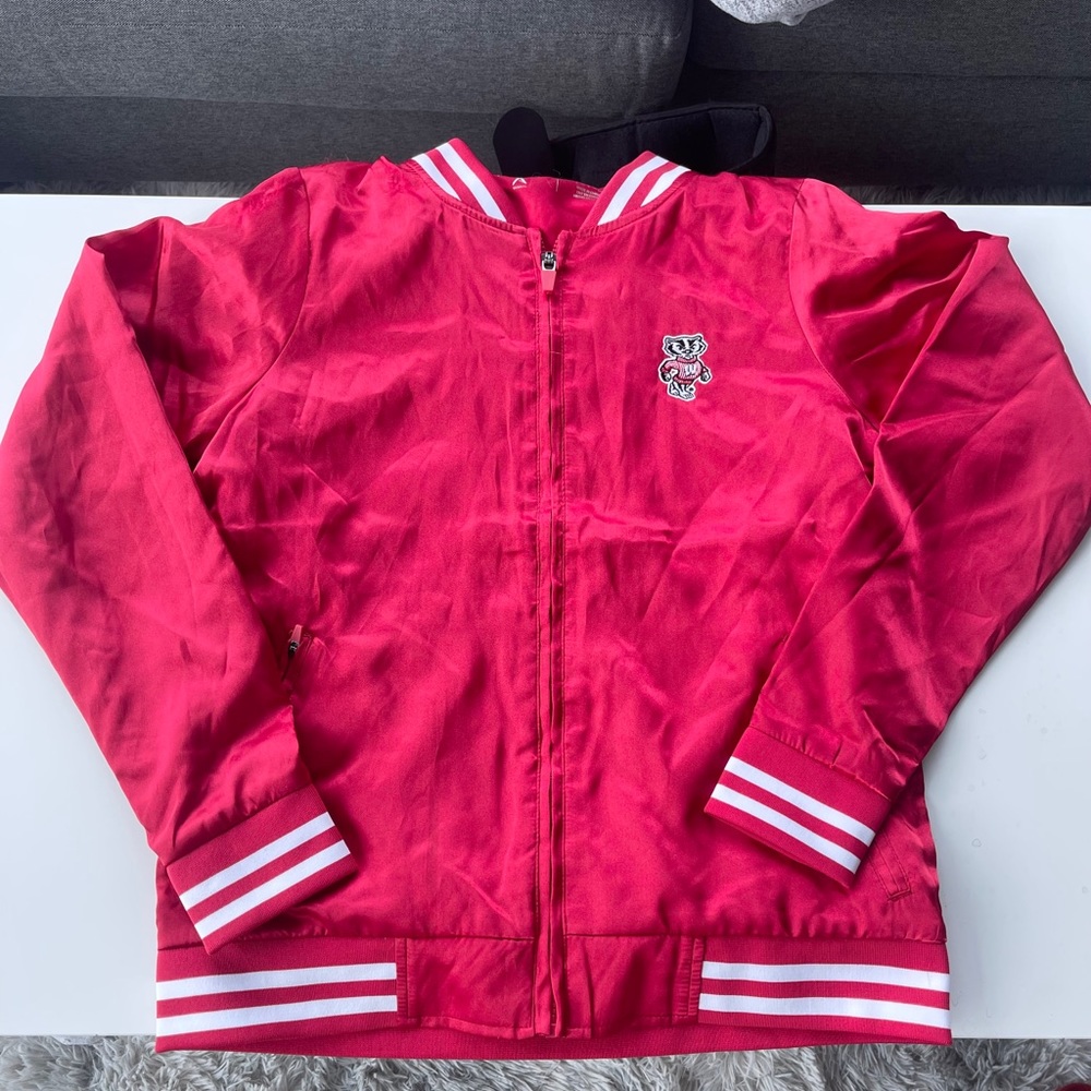 University of Wisconsin red varsity jacket